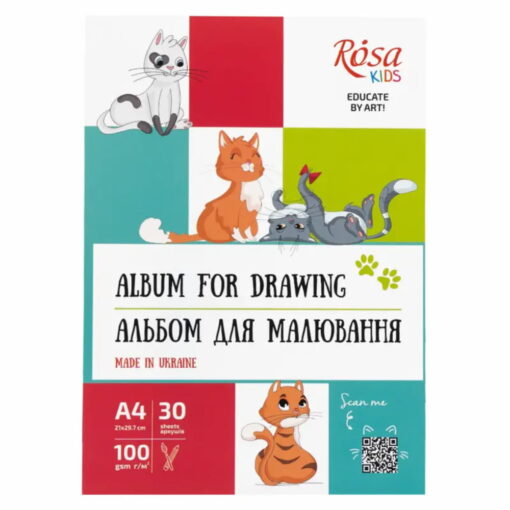 Bloc desen ROSA KIDS Cats 100gr 30foi - A4