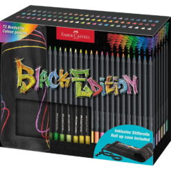 Rollup 72 creioane colorate Faber Castell Black Edition