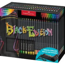 Rollup 72 creioane colorate Faber Castell Black Edition