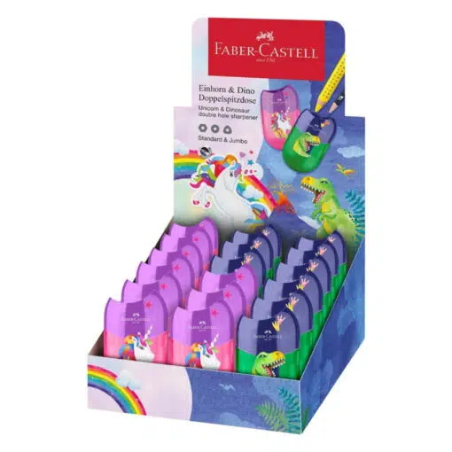 Ascutitoare Plastic Dubla - Unicorni Dinozauri