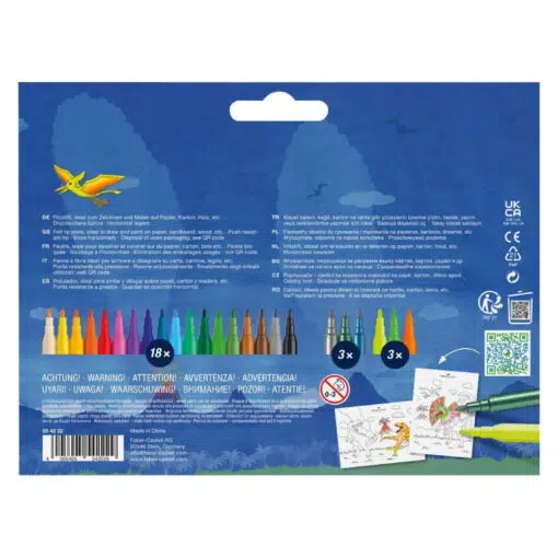 Set 18+6 Carioci Faber Castell - Dinozaur