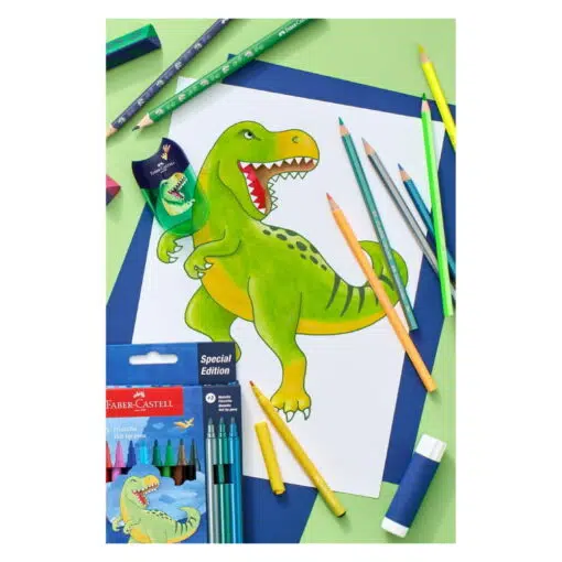 Set 18+6 Carioci Faber Castell - Dinozaur