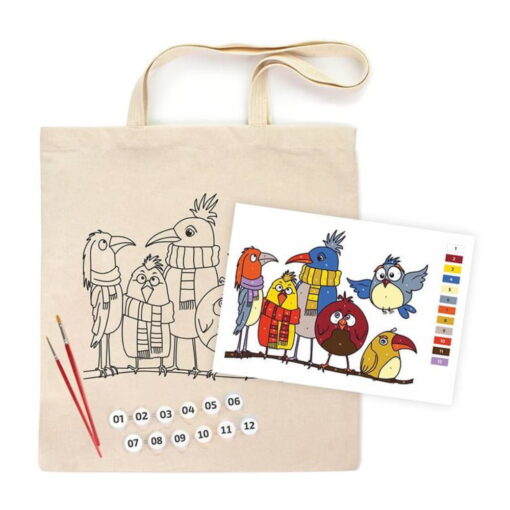 Set creativ Rosa Ecobag Funny Birds