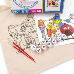 Set Creativ Rosa Ecobag - Funny Birds