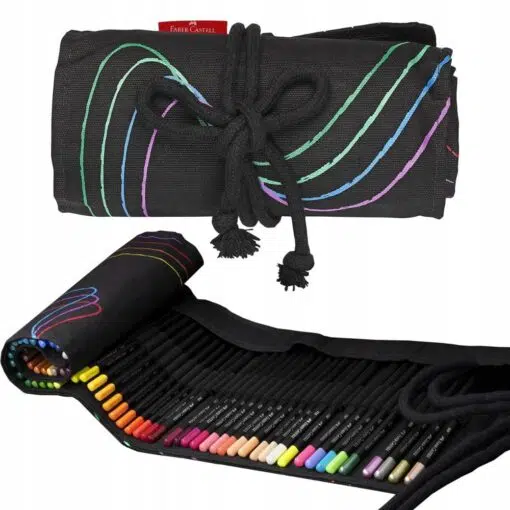 Rollup 72 creioane colorate Faber Castell Black Edition - imagine 2