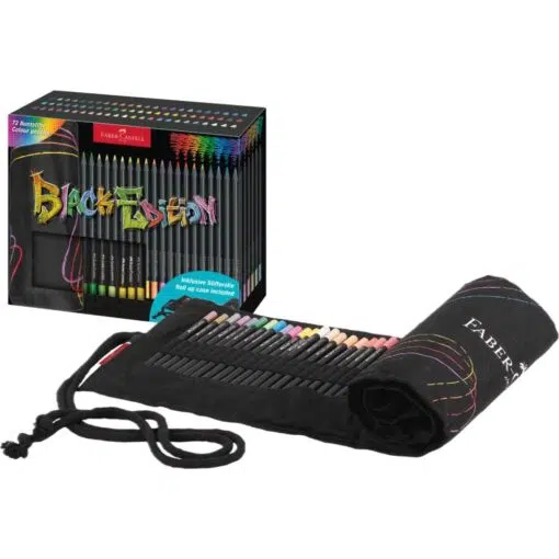 Rollup 72 creioane colorate Faber Castell Black Edition - imagine 4