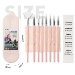 Set 8 Pensule Himi - Pink Case