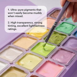 Set 18 guase HIMI Jelly Cup + 3 Brushes - Purple Case