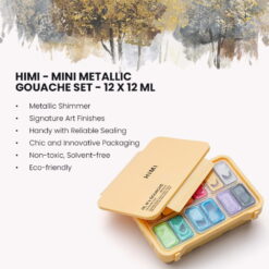 Set 12 guase HIMI Twin Cup - Metallic Yellow Case