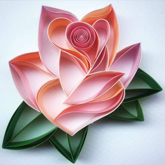 trandafir hartie tehnica quilling